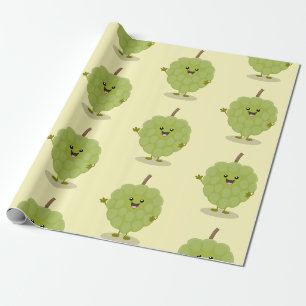 Cute custard apple cherimoya cartoon cadeaupapier
