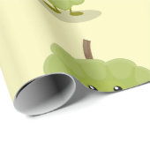 Cute custard apple cherimoya cartoon cadeaupapier (Rol Hoek)
