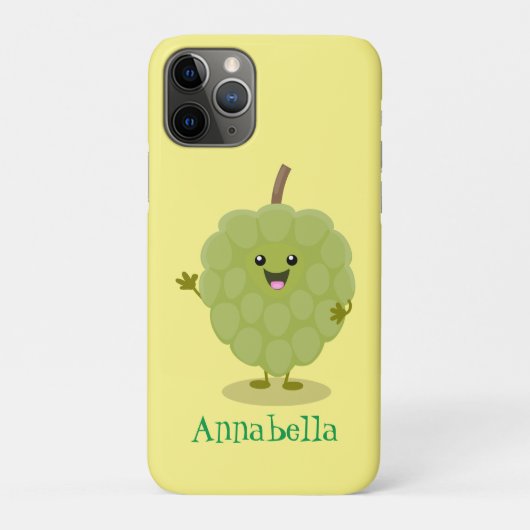 Cute custard apple cherimoya cartoon Case-Mate iPhone case (Achterkant)