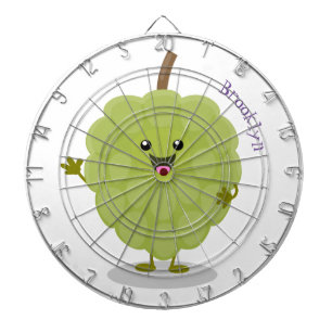 Cute custard apple cherimoya cartoon dartbord
