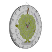 Cute custard apple cherimoya cartoon dartbord (Voorkant Links)