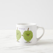 Cute custard apple cherimoya cartoon espresso kop (Rechts)