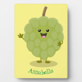 Cute custard apple cherimoya cartoon fotoplaat (voorkant)