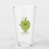Cute custard apple cherimoya cartoon glas (Achterkant)