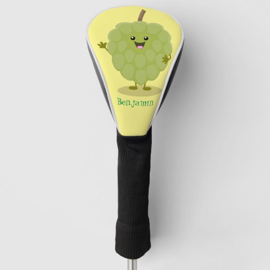Cute custard apple cherimoya cartoon golfheadcover (Voorkant)