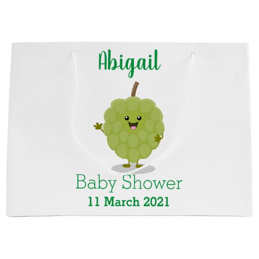 Cute custard apple cherimoya cartoon groot cadeauzakje (Voorkant)