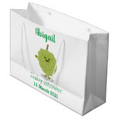 Cute custard apple cherimoya cartoon groot cadeauzakje (Voorkant Gekanteld)