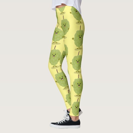 Cute custard apple cherimoya cartoon leggings (Links)
