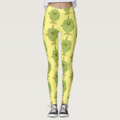 Cute custard apple cherimoya cartoon leggings (Voorkant)