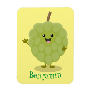 Cute custard apple cherimoya cartoon magneet
