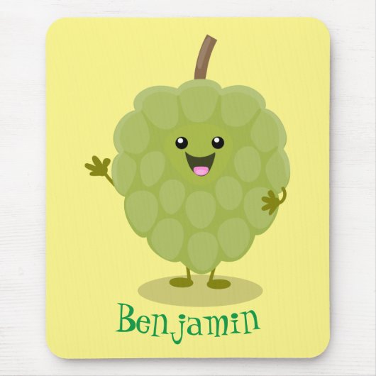 Cute custard apple cherimoya cartoon muismat (Voorkant)