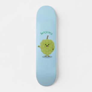 Cute custard apple cherimoya cartoon persoonlijk skateboard