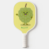 Cute custard apple cherimoya cartoon pickleball paddle (Voorkant)