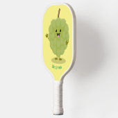 Cute custard apple cherimoya cartoon pickleball paddle (Links)