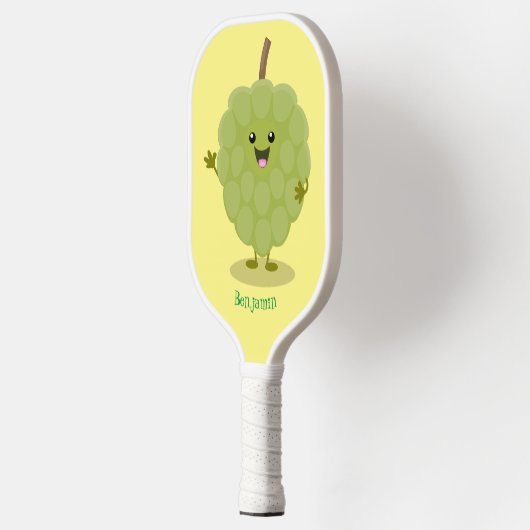 Cute custard apple cherimoya cartoon pickleball paddle (Links)