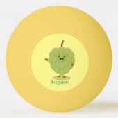 Cute custard apple cherimoya cartoon pingpongbal (Achterkant)