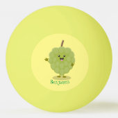 Cute custard apple cherimoya cartoon pingpongbal (Voorkant)