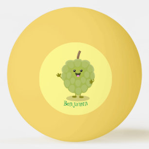 Cute custard apple cherimoya cartoon pingpongbal