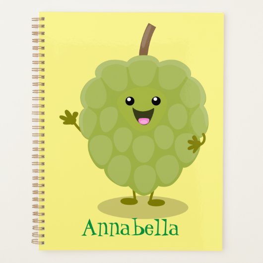 Cute custard apple cherimoya cartoon planner (Voorkant)