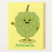 Cute custard apple cherimoya cartoon planner (Achterkant)