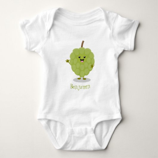 Cute custard apple cherimoya cartoon romper (Voorkant)