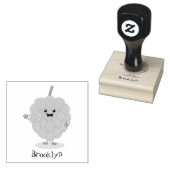 Cute custard apple cherimoya cartoon rubberstempel (Gestempeld)
