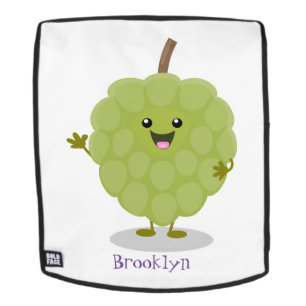 Cute custard apple cherimoya cartoon rugtassen