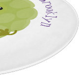 Cute custard apple cherimoya cartoon snijplank (Hoek)