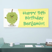 Cute custard apple cherimoya cartoon spandoek (Beurs)