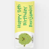 Cute custard apple cherimoya cartoon spandoek (Verticaal)