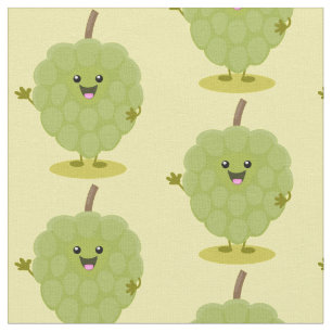 Cute custard apple cherimoya cartoon stof
