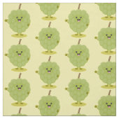 Cute custard apple cherimoya cartoon stof (Swatch)