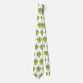 Cute custard apple cherimoya cartoon stropdas (Voorkant)
