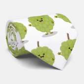 Cute custard apple cherimoya cartoon stropdas (Opgerold)