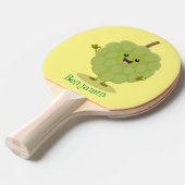 Cute custard apple cherimoya cartoon tafeltennisbatje (Voorkant Gekanteld)
