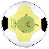 Cute custard apple cherimoya cartoon voetbal (Gedraaid)