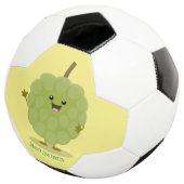 Cute custard apple cherimoya cartoon voetbal (Drie kwart)