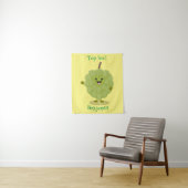 Cute custard apple cherimoya cartoon wandkleed (In situ)