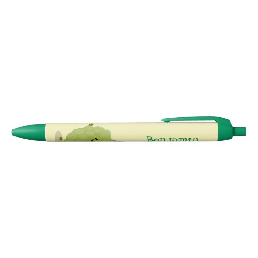 Cute custard apple cherimoya cartoon zwarte inkt pen (Bovenkant)