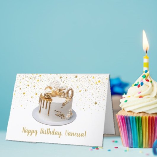 Cute, Custom 50th Birthday Kaart