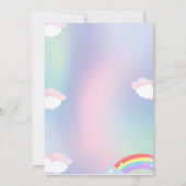 Cute custom 5th Unicorn Birthday Party Invit in Kaart (Achterkant)