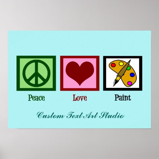 Cute Custom Art Studio Poster (Voorkant)