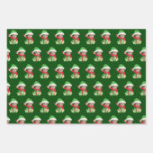 Cute Custom Baby Face Photo Elf Christmas Inpakpapier Vel (Voorkant 2)