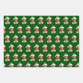 Cute Custom Baby Face Photo Elf Christmas Inpakpapier Vel (Voorkant)