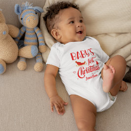 Cute Custom Baby's First Kerstkerstkerstkerstkerst Romper