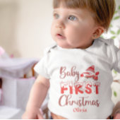 Cute Custom Baby's First Kerstsnowman Sneeuwon Romper