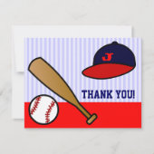 Cute Custom Baseball Flat Bedankt voor je briefkaa (Voorkant)