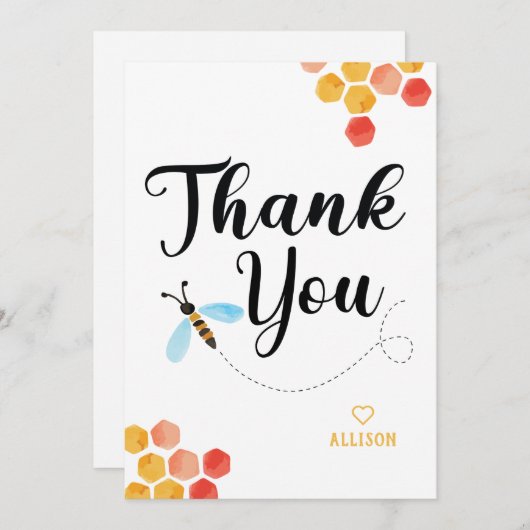 Cute Custom BEE Bedankt (Voorkant / Achterkant)