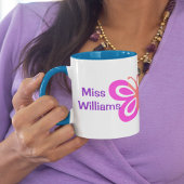 Cute Custom Best Teacher Butterfly Quote Gift Mok