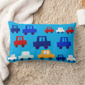 Cute Custom Blue Little Cars Boy's Throw Kussen (Deken)